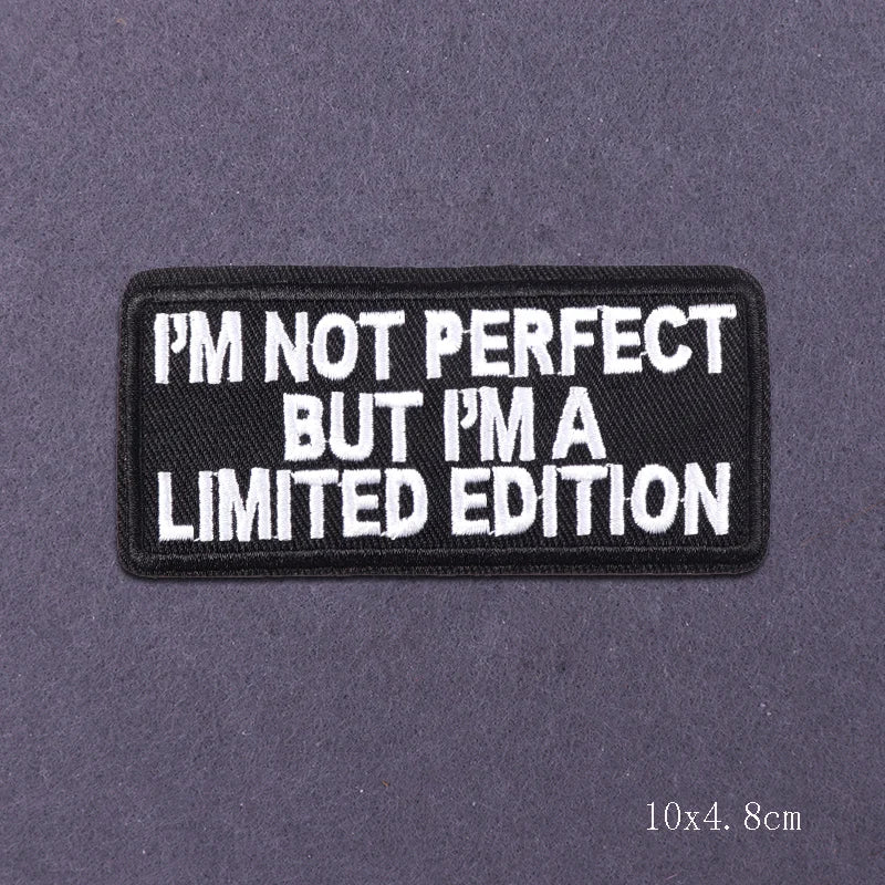 Indicative Slogan Patch Iron/Sew On Patches For Clothing Thermoadhesive Patches Embroidery/Fusible Patch Stay Weird Applique DIY