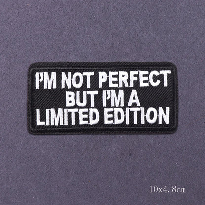 Indicative Slogan Patch Iron/Sew On Patches For Clothing Thermoadhesive Patches Embroidery/Fusible Patch Stay Weird Applique DIY