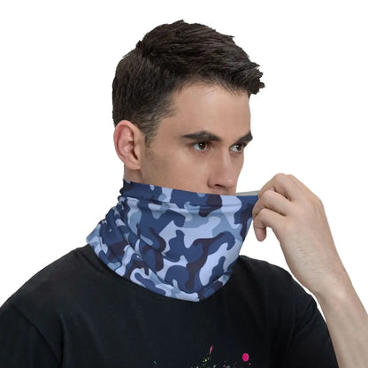 Custom Flecktarn Camo Bandana Neck Gaiter Windproof Face Scarf Cover Men Women Woodland Camouflage Headwear Tube Balaclava