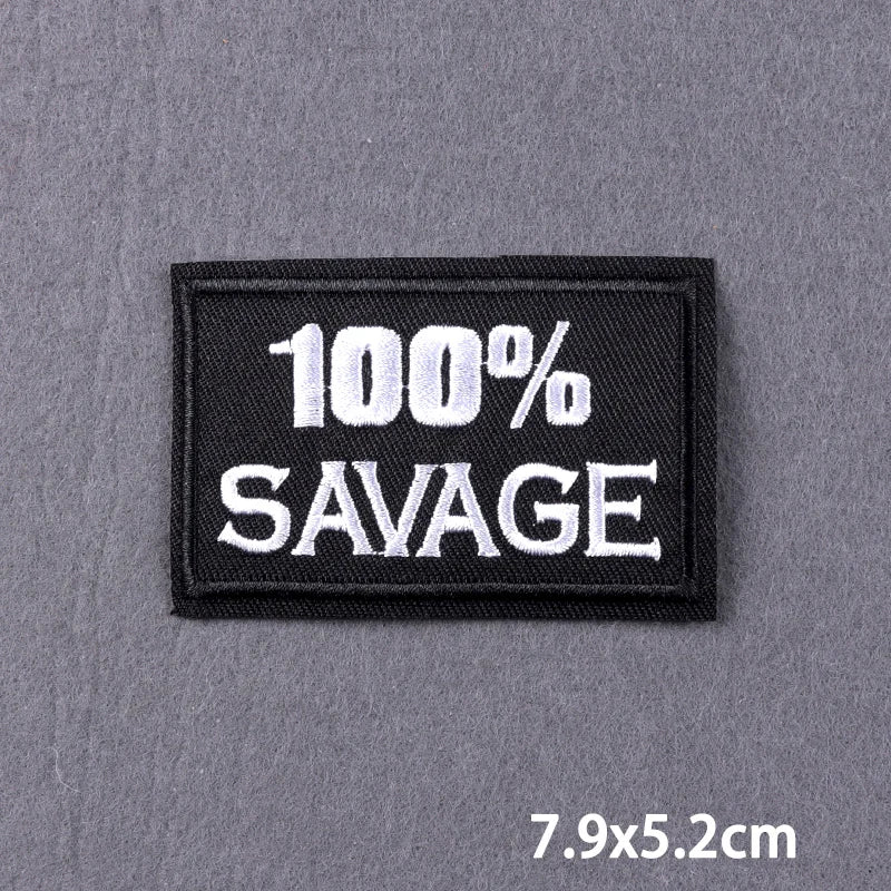 Indicative Slogan Patch Iron/Sew On Patches For Clothing Thermoadhesive Patches Embroidery/Fusible Patch Stay Weird Applique DIY