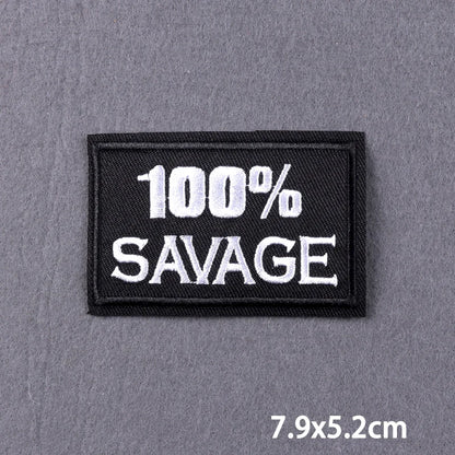 Indicative Slogan Patch Iron/Sew On Patches For Clothing Thermoadhesive Patches Embroidery/Fusible Patch Stay Weird Applique DIY