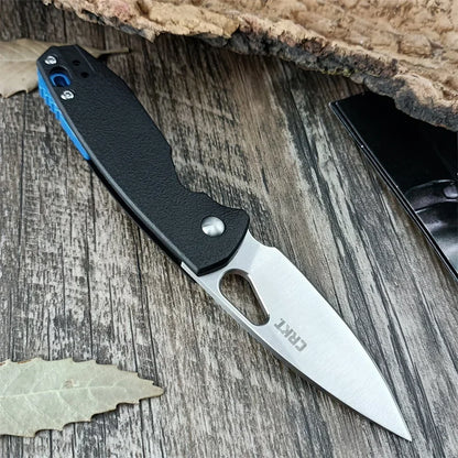 CR 5390 Tactical Piet Pocket Folding Knife 8Cr13Mov Blade, Black Nylon Glass Fiber Handles Outdoor Camping Hunting EDC Knives