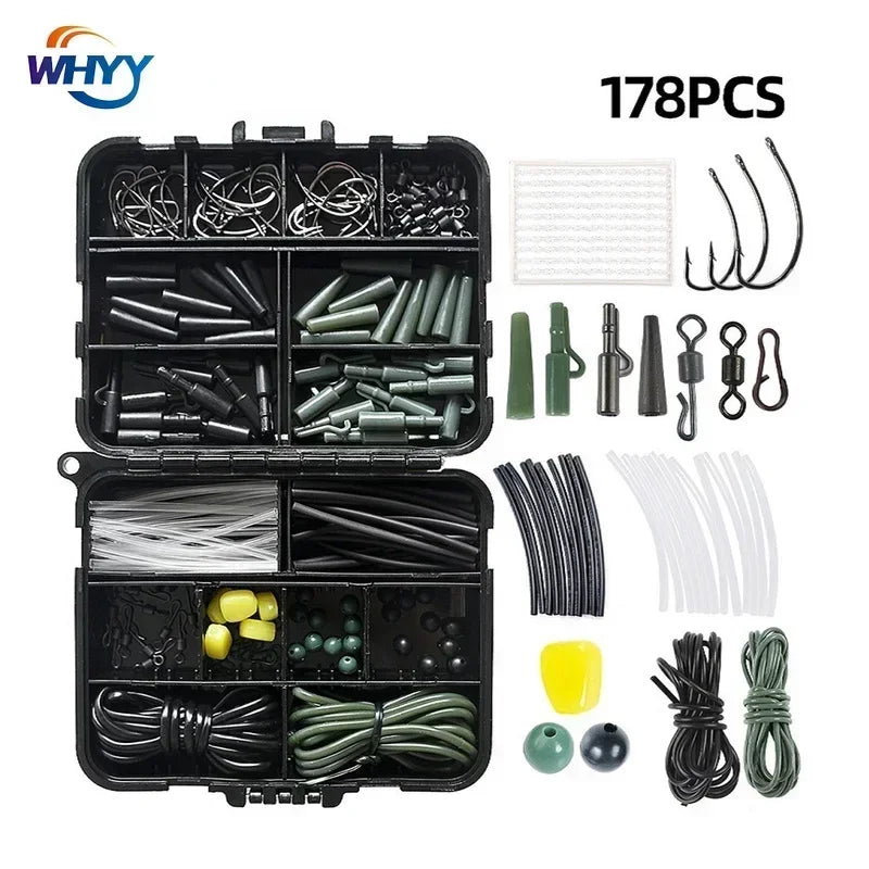 Articulos De Pesca Carp Fishing Tackle Kit Anti Tangle Sleeves Hook Stop Beads Swivels All for Fishing Goods Accessories