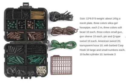 Articulos De Pesca Carp Fishing Tackle Kit Anti Tangle Sleeves Hook Stop Beads Swivels All for Fishing Goods Accessories