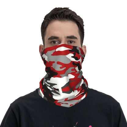 Custom Flecktarn Camo Bandana Neck Gaiter Windproof Face Scarf Cover Men Women Woodland Camouflage Headwear Tube Balaclava