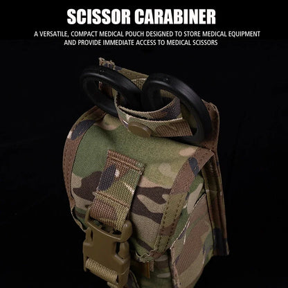 Outdoor Molle Pouch Emergency First Aid Kit MOLLE Clip Trauma Shears Tourniquet Holder IFAK Pouch Security Survival Gear