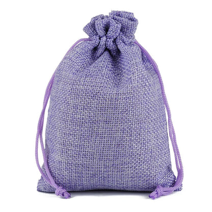 10pc (9x12cm) Handmade Natural Burlap Linen Drawstring Gift Bags Favor Wedding Christmas Gift Bag Jewelry Packaging Bags&Pouches