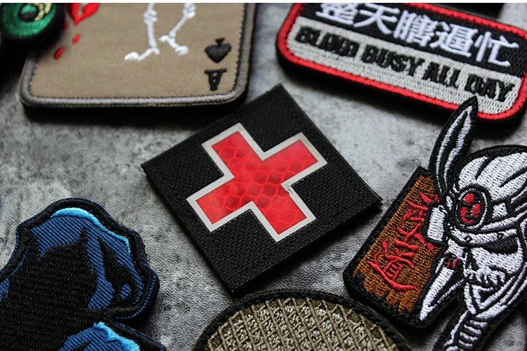 3D Embroidery Creative  Gold Coins and Stereo Eagles Armband  No Signal Woven With Hook Loop For Backpack Clothing Custom Patch
