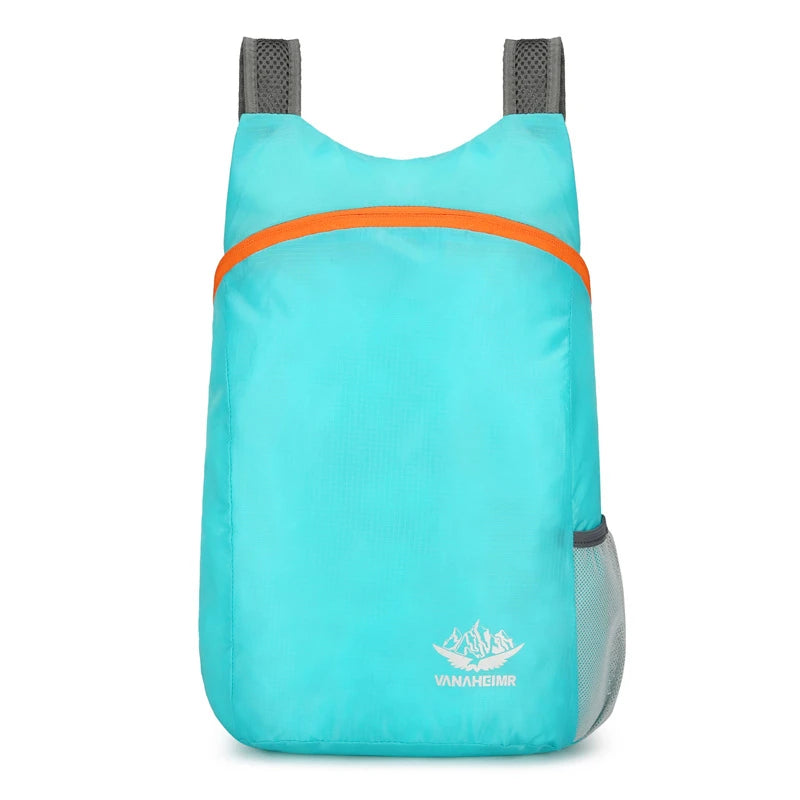 New Foldable Fitness Bag Lightweight Outdoor Cover Waterproof Wide Shoulder Strap Nylon Fabric Multi Color Backpack