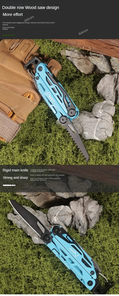 DAKOYU DKShadow Multitool Camping Pliers with Emergency Whistle -8 Color Compact Outdoor Tool, Suitable for Hiking and Camping