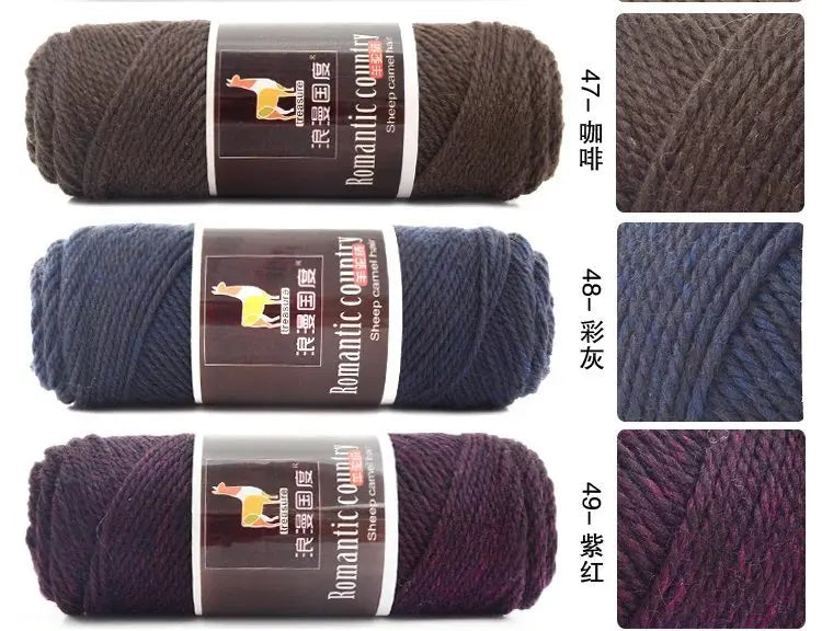 TPRPYN 1pc 100g Alpaca wool Soft Warm Knitting Worsted Alpaca Wool Crochet Yarn Thread Scarves Gloves Handcraft Pure Multic
