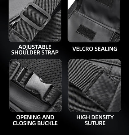 Fashion Casual Men Roll Top Shoulder Messenger Bag Large Size Outdoor Cycling Crossbody Side Bags Male Urban Trend Daypack
