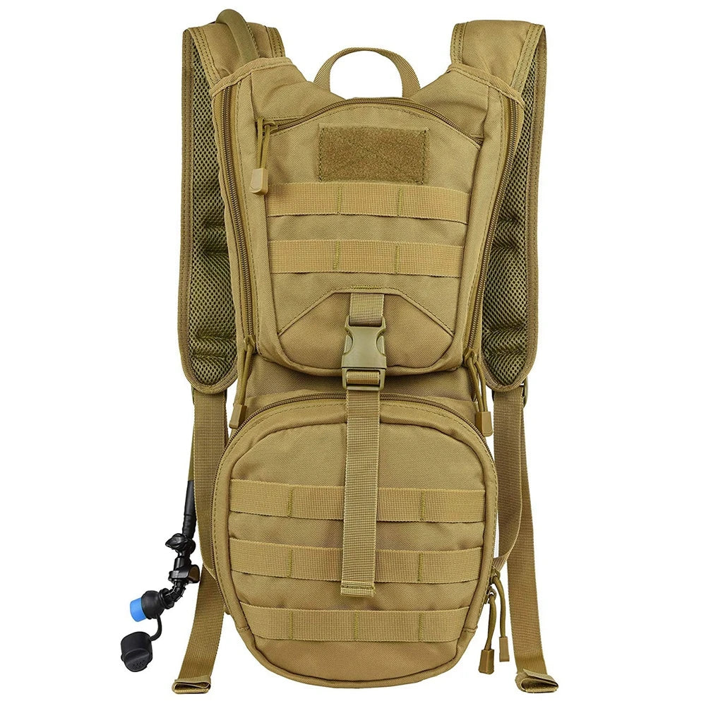 With 2/3L Water Bag Hydration Backpack Tactical Hydration Pack Backpack Military for Hiking Cycling Climbing Outdoor Bladder