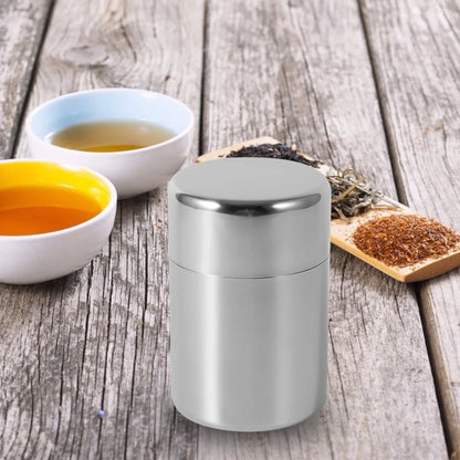 Stainless Steel Tea Can Loose Leaf Tea Tins  Small Travel Portable Container Coffee Sugar  Box Containers Kitchen Canisters