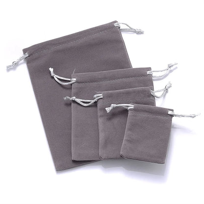 10Pcs/Lot Drawstring Velvet Sachet 5x7/7x9/10x12/13x18cm Pouches Small Size Jewelry Gift Display Packing Bags Can Customized