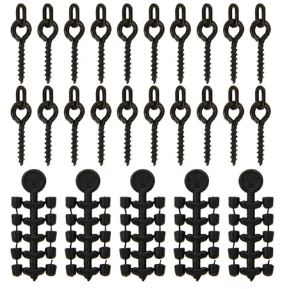 20 Pcs Fishing Screws 50 Pcs Hook Stop Carp Hook Fasteners Carp Bait Screws Carp Fishing Stopper For Fishing Rig Boilies Fish