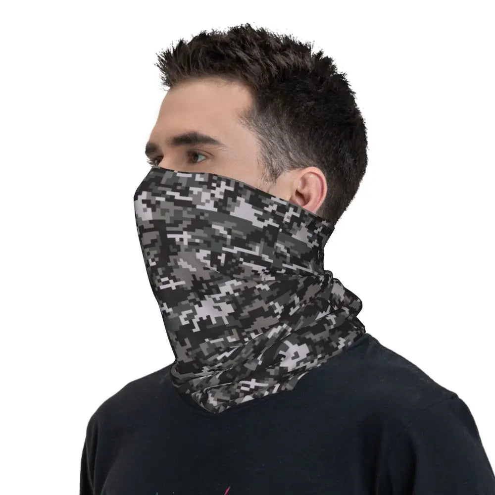 Custom Flecktarn Camo Bandana Neck Gaiter Windproof Face Scarf Cover Men Women Woodland Camouflage Headwear Tube Balaclava