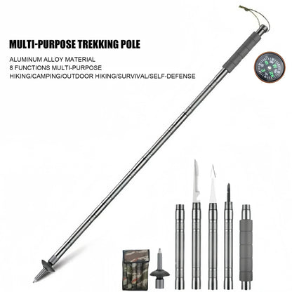 CEOI GWOK Durable Trekking Poles Lightweight Foldable Aluminum Alloy Hiking Sticks Outdoor Adventures Five-Seven Joints Poles