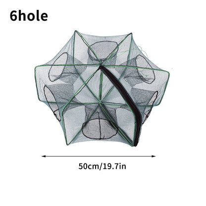 Mesh for Fishing Crayfish Net Fish Trap Foldable Crayfish Catcher Casting Network Crab Trap Catchers Cage Fishing Accessories