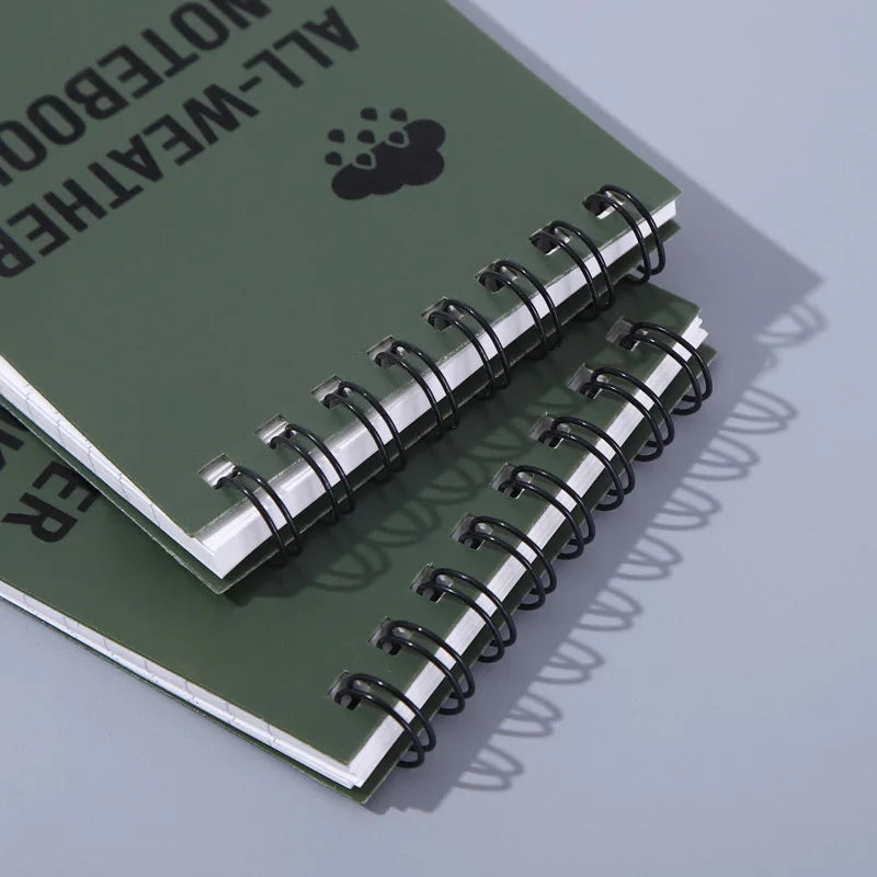 1pc Waterproof Pocket Notebook Tactical Mini Memo Pad With Lined Pages Spiral Notebook Mini Memo Pad Note Pads Office Supplies