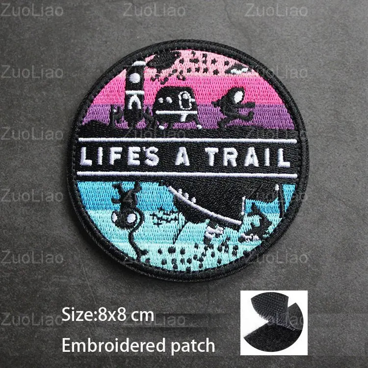 3D Embroidery Creative  Gold Coins and Stereo Eagles Armband  No Signal Woven With Hook Loop For Backpack Clothing Custom Patch
