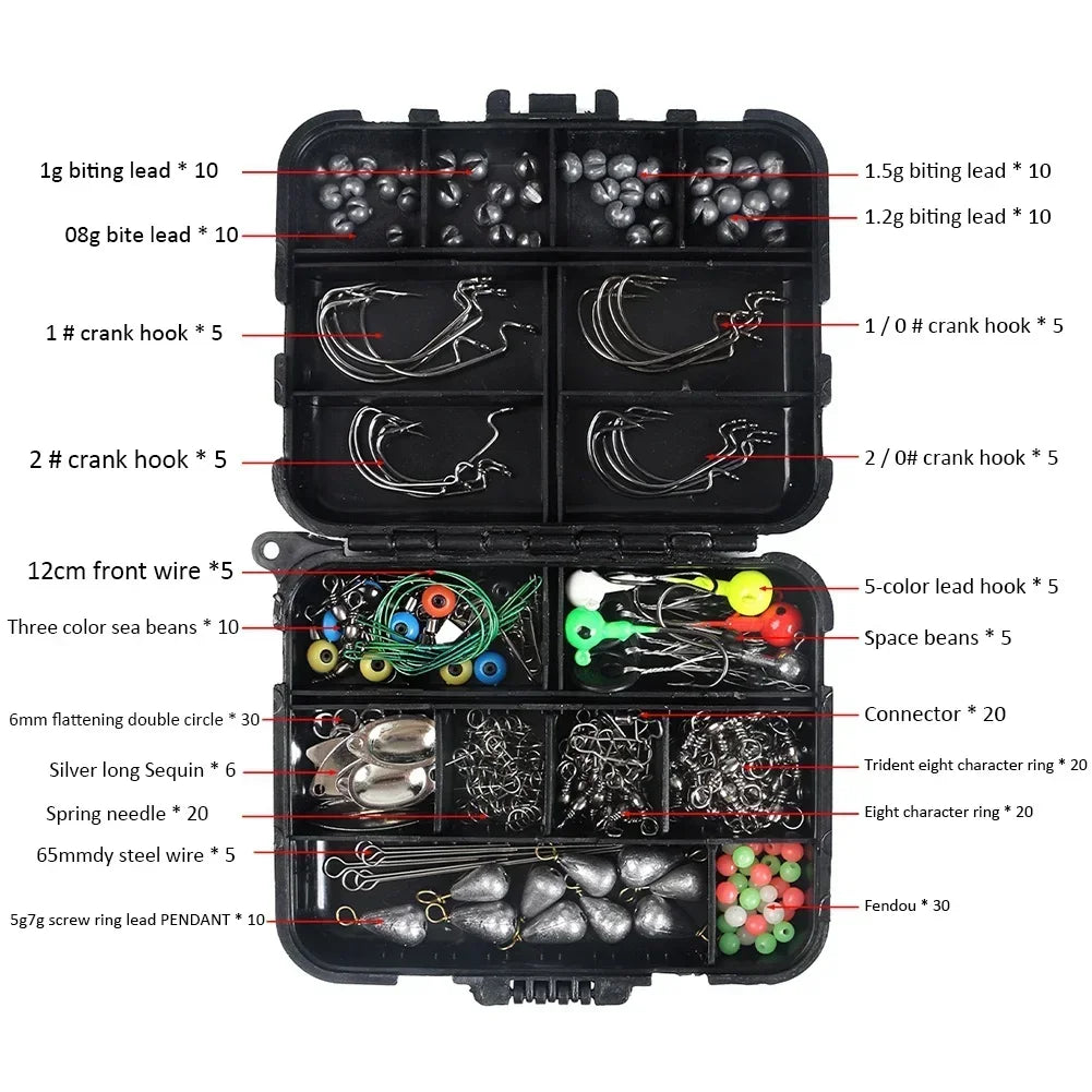 Articulos De Pesca Carp Fishing Tackle Kit Anti Tangle Sleeves Hook Stop Beads Swivels All for Fishing Goods Accessories