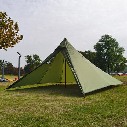 Outdoor 2 People Ultralight Mountain Gear with 2 Door Spire Tent Waterproof Camping tourist with Chimney Hole Hot Tent Camp