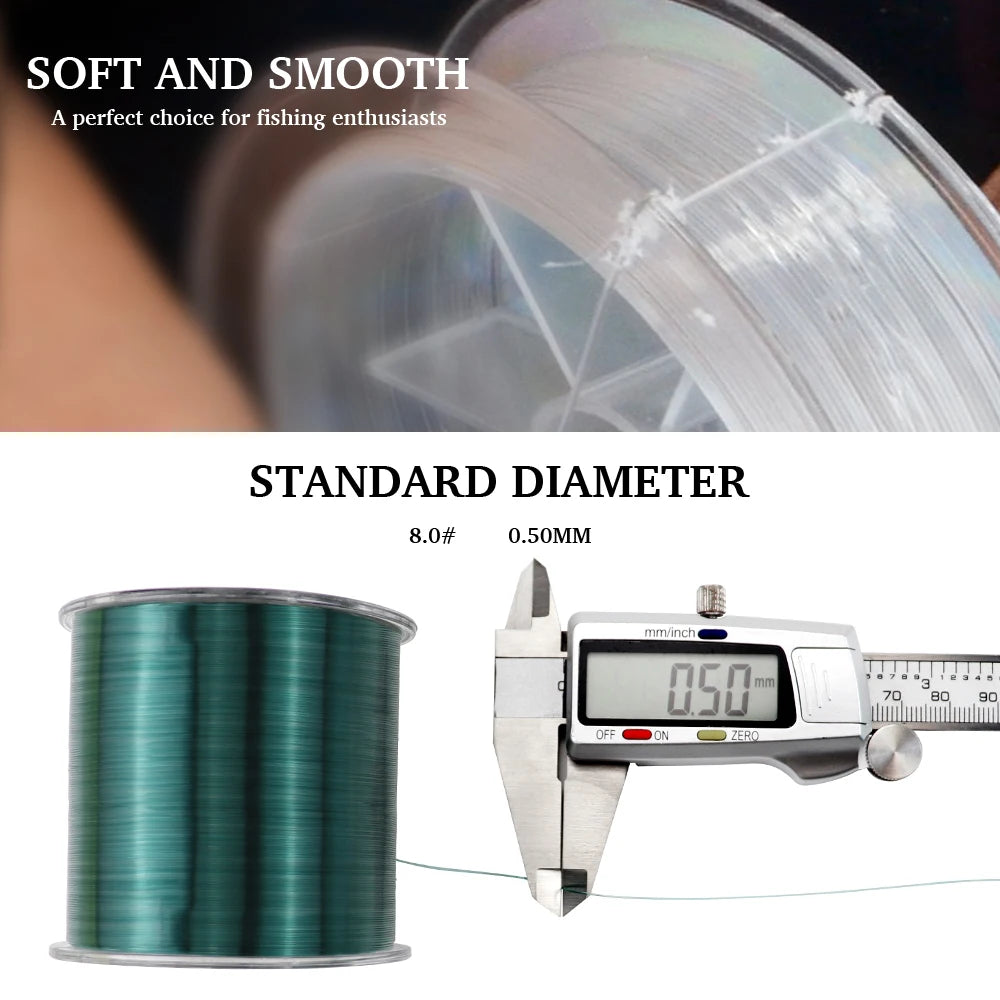 2024 Band New 500m Nylon Fishing Line Super Strong 4.4LB - 28.6LB 6 Colors Japan Monofilament Main Line Fishing Line Accessories