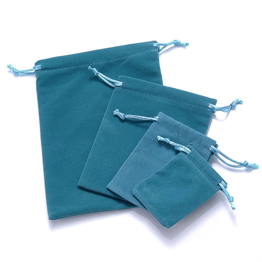 10Pcs/Lot Drawstring Velvet Sachet 5x7/7x9/10x12/13x18cm Pouches Small Size Jewelry Gift Display Packing Bags Can Customized