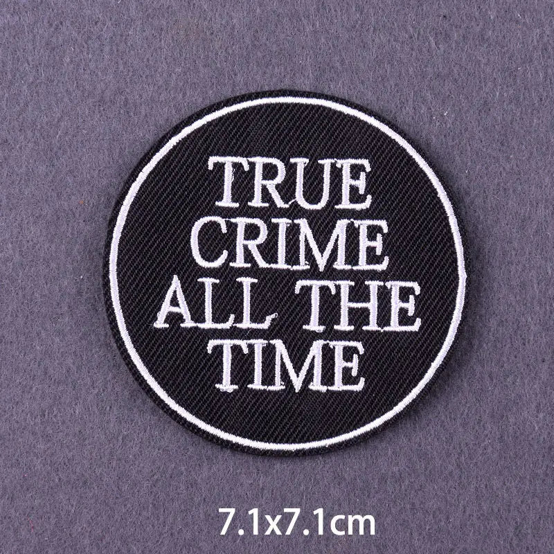 Indicative Slogan Patch Iron/Sew On Patches For Clothing Thermoadhesive Patches Embroidery/Fusible Patch Stay Weird Applique DIY