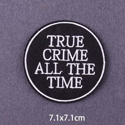 Indicative Slogan Patch Iron/Sew On Patches For Clothing Thermoadhesive Patches Embroidery/Fusible Patch Stay Weird Applique DIY