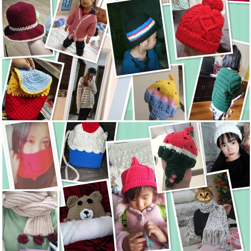 100g/pcs Chunky Yarn Wool Blends for Hand Knitting Handmade DIY Woven Scarf Thread Valentine's Cotton Gift Scarf Sweater Hats