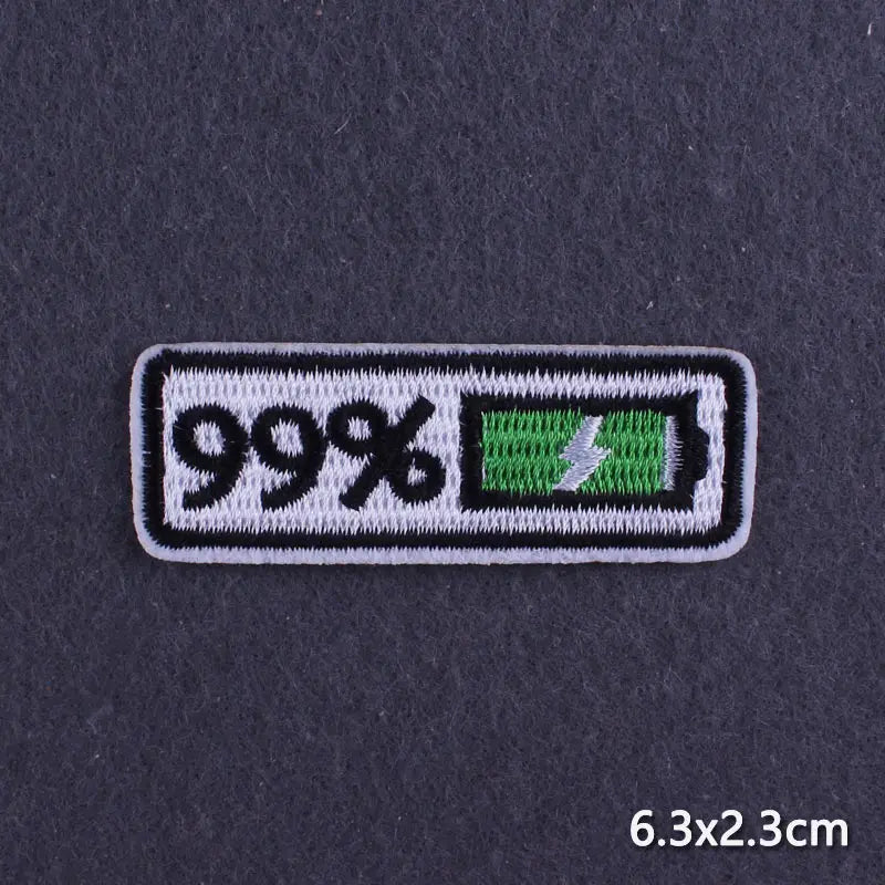 Indicative Slogan Patch Iron/Sew On Patches For Clothing Thermoadhesive Patches Embroidery/Fusible Patch Stay Weird Applique DIY