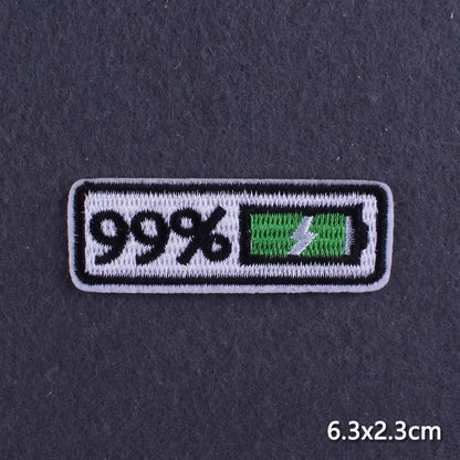 Indicative Slogan Patch Iron/Sew On Patches For Clothing Thermoadhesive Patches Embroidery/Fusible Patch Stay Weird Applique DIY