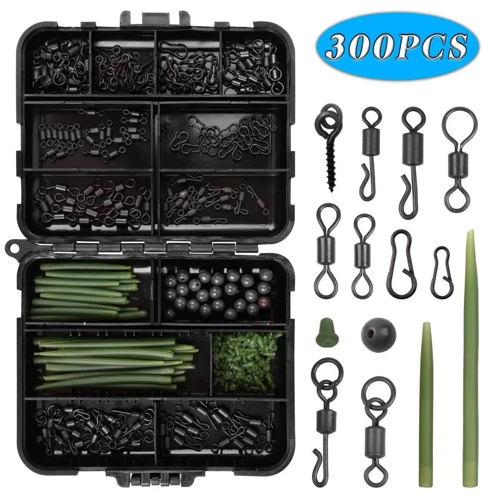 Articulos De Pesca Carp Fishing Tackle Kit Anti Tangle Sleeves Hook Stop Beads Swivels All for Fishing Goods Accessories