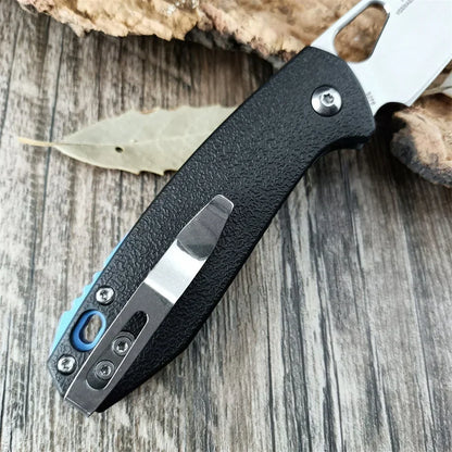 CR 5390 Tactical Piet Pocket Folding Knife 8Cr13Mov Blade, Black Nylon Glass Fiber Handles Outdoor Camping Hunting EDC Knives