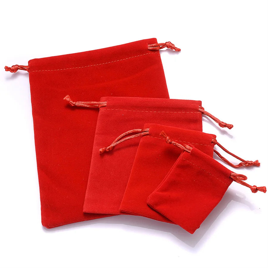 10Pcs/Lot Drawstring Velvet Sachet 5x7/7x9/10x12/13x18cm Pouches Small Size Jewelry Gift Display Packing Bags Can Customized