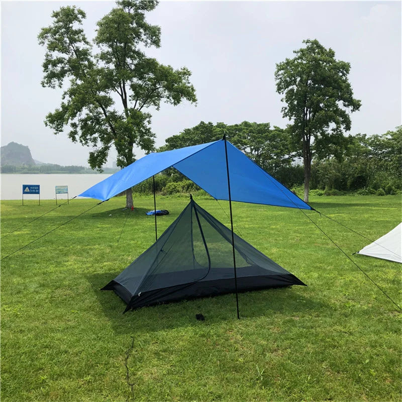 Single Person Ultralight Camping Tent Separated Dual Layer Outdoor Mesh Tent One Room One Hall 4 Season Tent for Beach Travel