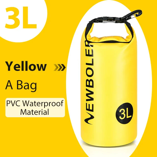 NEWBOLER 3L Waterproof Dry Bag Sack for Camping Drift Trekking Swimming Bag Rafting Kayak Trekking Fishing Outdoor Waterbag
