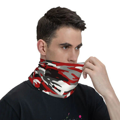 Custom Flecktarn Camo Bandana Neck Gaiter Windproof Face Scarf Cover Men Women Woodland Camouflage Headwear Tube Balaclava