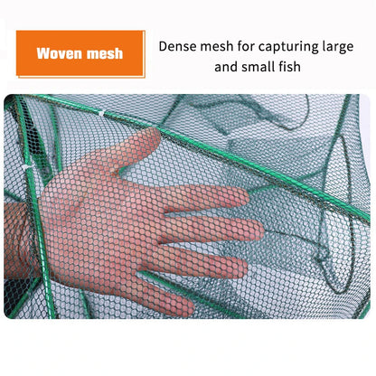 Mesh for Fishing Crayfish Net Fish Trap Foldable Crayfish Catcher Casting Network Crab Trap Catchers Cage Fishing Accessories