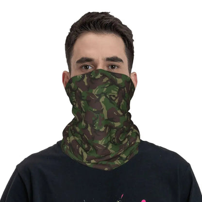 Custom Flecktarn Camo Bandana Neck Gaiter Windproof Face Scarf Cover Men Women Woodland Camouflage Headwear Tube Balaclava