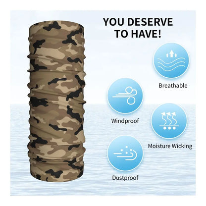 Custom Flecktarn Camo Bandana Neck Gaiter Windproof Face Scarf Cover Men Women Woodland Camouflage Headwear Tube Balaclava