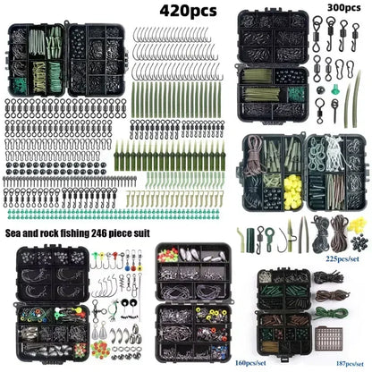 Articulos De Pesca Carp Fishing Tackle Kit Anti Tangle Sleeves Hook Stop Beads Swivels All for Fishing Goods Accessories