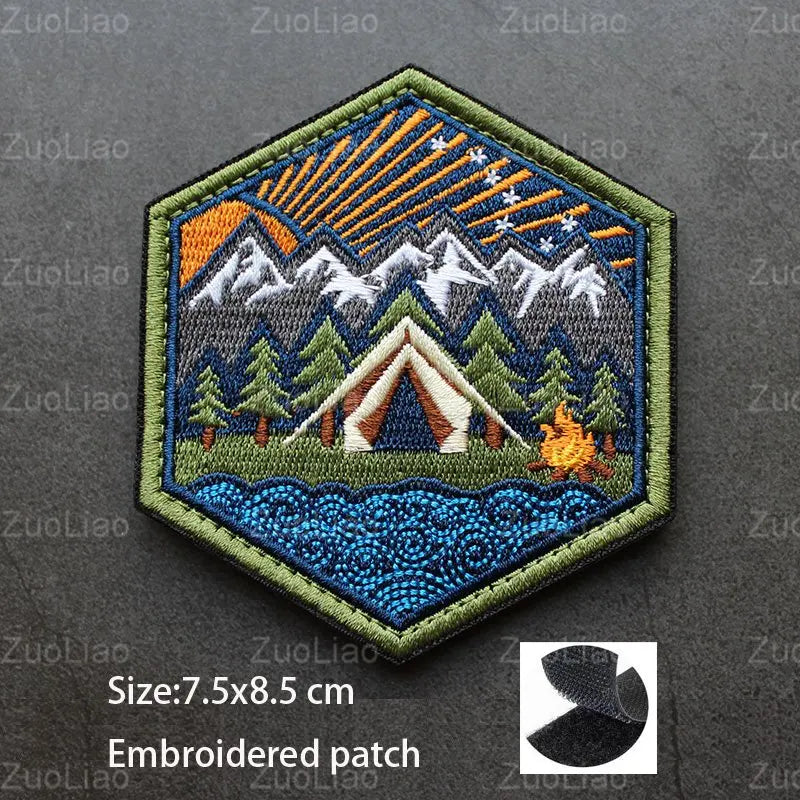3D Embroidery Creative  Gold Coins and Stereo Eagles Armband  No Signal Woven With Hook Loop For Backpack Clothing Custom Patch