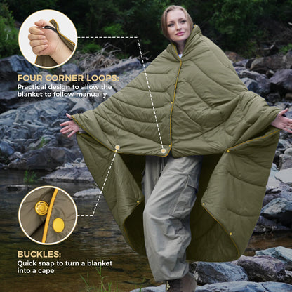 KingCamp Outdoor Camping Blanket, Lightweight Puffy Blanket, Camping Quilt For Cold Weather, Adventure, Sleeping, Backpacking