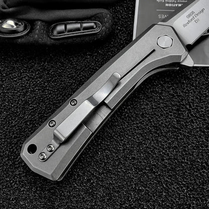 Ball Bearing Flipper Folding Pocket Knife All Steel D2 Steel Blade Camping EDC Self Defense Outdoor Survival Hunting Tools