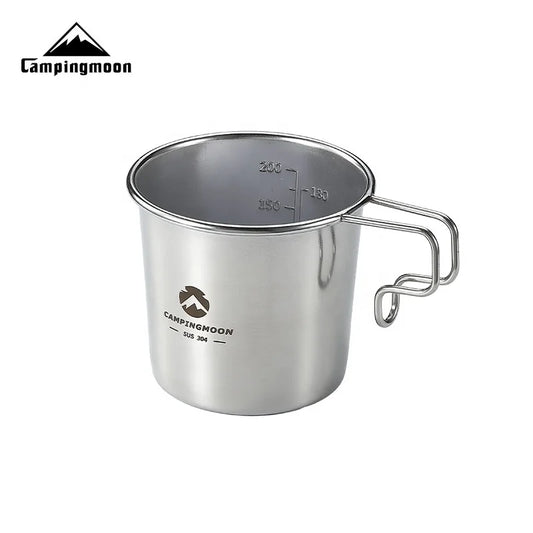 CAMPINGMOON Sierra Cup Hiking Outdoor Stainless Steel Cup Beer Mug With Handle Portable Camping Water Cup For Picnic