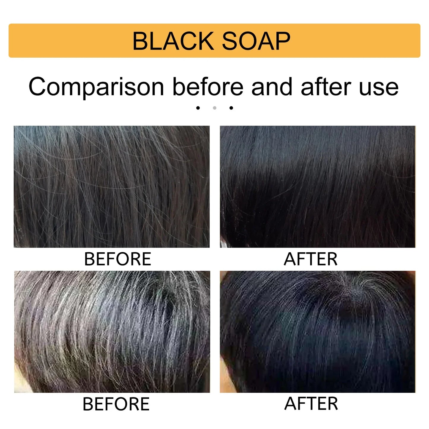 Magic White Hair to Black Shampoo Dye Soap Natural Color Soap Restore Gray Beard Cover Gray Hair Dye Hair Fixing Shampoo Bar