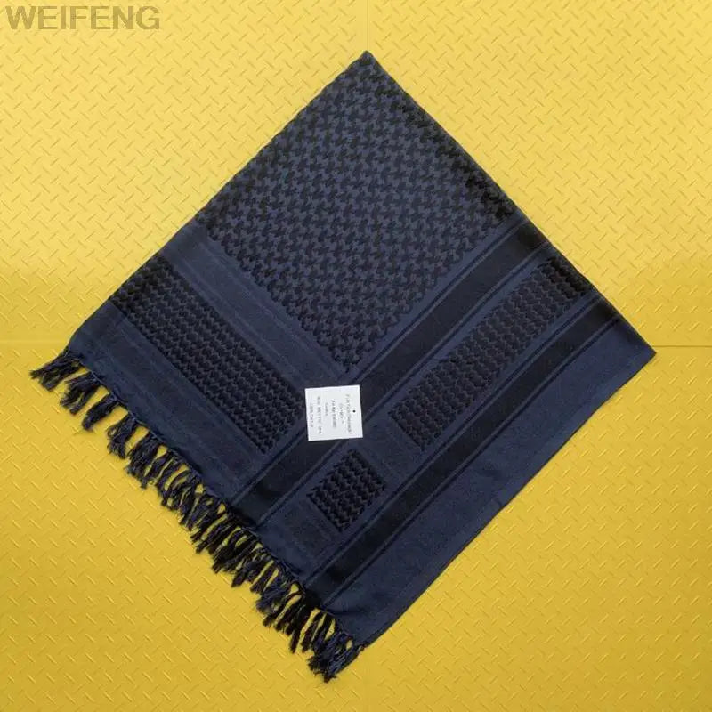 Tactical Arab Keffiyeh Shemagh Scarf Cotton Winter Shawl Neck Warmer Cover Head Wrap Windproof Hiking Camping Scarf Men Women